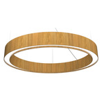 Cylindrical Slim Ring Pendant - Louro Freijo / White Acrylic