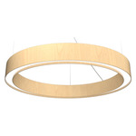 Cylindrical Slim Ring Pendant - Maple / White Acrylic
