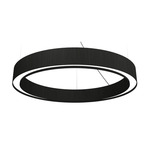Cylindrical Slim Ring Pendant - Charcoal / White Acrylic