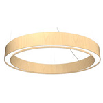 Cylindrical Slim Ring Pendant - Maple / White Acrylic