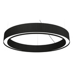 Cylindrical Slim Ring Pendant - Charcoal / White Acrylic