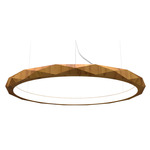 Facet Slim Pendant - Teak / White Acrylic