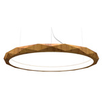 Facet Slim Pendant - Teak / White Acrylic