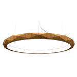 Facet Slim Pendant - Teak / White Acrylic