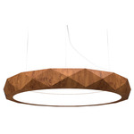Facet Ring Pendant - Imbuia / White Acrylic