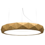 Facet Ring Pendant - Louro Freijo / White Acrylic