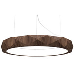 Facet Ring Pendant - American Walnut / White Acrylic