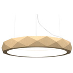 Facet Ring Pendant - Maple / White Acrylic