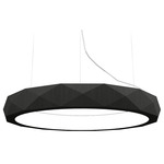 Facet Ring Pendant - Charcoal / White Acrylic