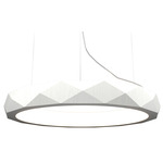 Facet Ring Pendant - Organic White / White Acrylic