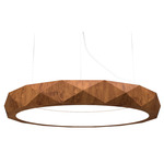 Facet Ring Pendant - Imbuia / White Acrylic