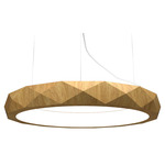 Facet Ring Pendant - Louro Freijo / White Acrylic