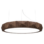 Facet Ring Pendant - American Walnut / White Acrylic