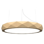 Facet Ring Pendant - Maple / White Acrylic
