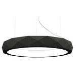 Facet Ring Pendant - Charcoal / White Acrylic