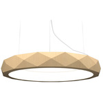 Facet Ring Pendant - Maple / White Acrylic