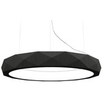 Facet Ring Pendant - Charcoal / White Acrylic