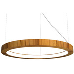 Frame Ring Pendant - Teak / White