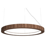 Frame Ring Pendant - American Walnut / White