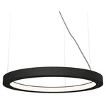 Frame Ring Pendant - Charcoal / White