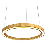 Frame Ring Downlight Pendant - Louro Freijo / White Acrylic
