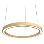 Frame Ring Downlight Pendant - Maple / White Acrylic