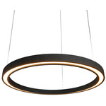 Frame Ring Downlight Pendant - Charcoal / White Acrylic
