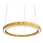 Frame Ring Downlight Pendant - Louro Freijo / White Acrylic