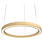 Frame Ring Downlight Pendant - Maple / White Acrylic