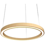 Frame Ring Downlight Pendant - Maple / White Acrylic