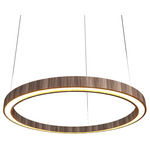 Frame Ring Downlight Pendant - American Walnut / White Acrylic