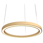 Frame Ring Downlight Pendant - Maple / White Acrylic
