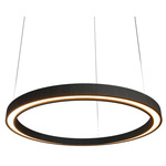 Frame Ring Downlight Pendant - Charcoal / White Acrylic
