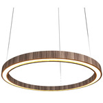 Frame Ring Downlight Pendant - American Walnut / White Acrylic