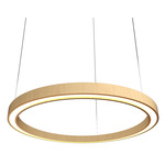 Frame Ring Downlight Pendant - Maple / White Acrylic