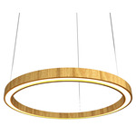 Frame Ring Downlight Pendant - Louro Freijo / White Acrylic