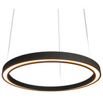 Frame Ring Downlight Pendant - Charcoal / White Acrylic