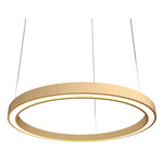 Frame Ring Downlight Pendant - Maple / White Acrylic