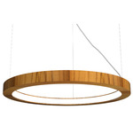 Frame Ring Pendant - Teak / White