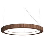 Frame Ring Pendant - American Walnut / White