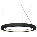 Frame Ring Pendant - Charcoal / White