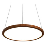 Naia Pendant - Imbuia / White Acrylic