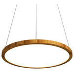 Naia Pendant - Teak / White Acrylic