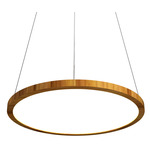 Naia Pendant - Teak / White Acrylic