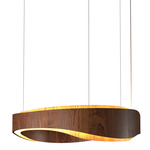 Horizon Pendant - Imbuia / White Acrylic