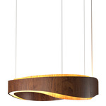 Horizon Pendant - Imbuia / White Acrylic