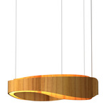 Horizon Pendant - Teak / White Acrylic