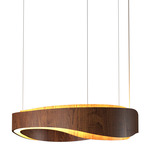 Horizon Pendant - Imbuia / White Acrylic