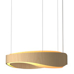 Horizon Pendant - Maple / White Acrylic