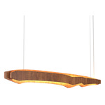 Horizon Linear Pendant - Imbuia / White Acrylic